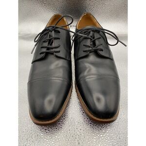 Goodfellow & Co Men's Black Leather Oxford Cap Toe Lace-Up Dress Shoes Size 9.5